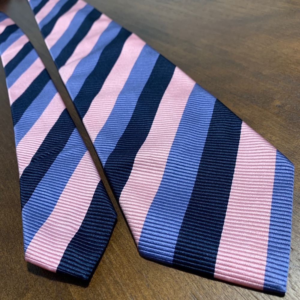 Stripe silk neck tie